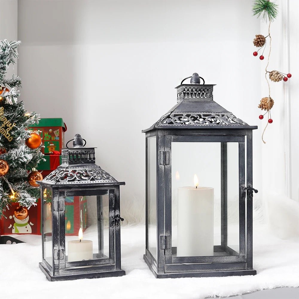 Black Moroccan design Lanterns set - SHAGHAF HOME