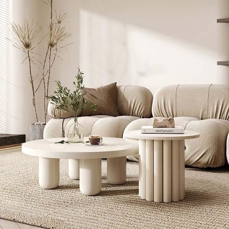 Bohemian style wood coffee table set ( 2 tables ) - SHAGHAF HOME