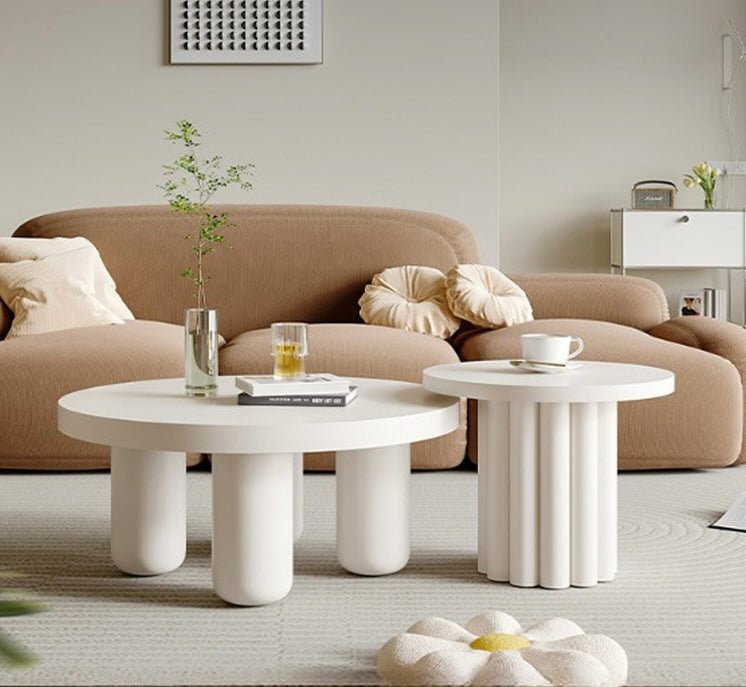 Bohemian style wood coffee table set ( 2 tables ) - SHAGHAF HOME