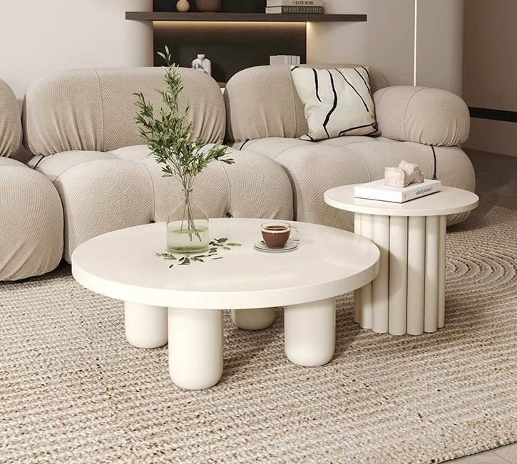 Bohemian style wood coffee table set ( 2 tables ) - SHAGHAF HOME