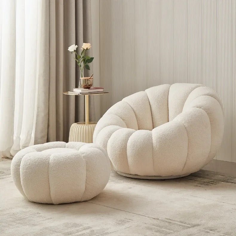 Boucle rotatable sofa set - SHAGHAF HOME