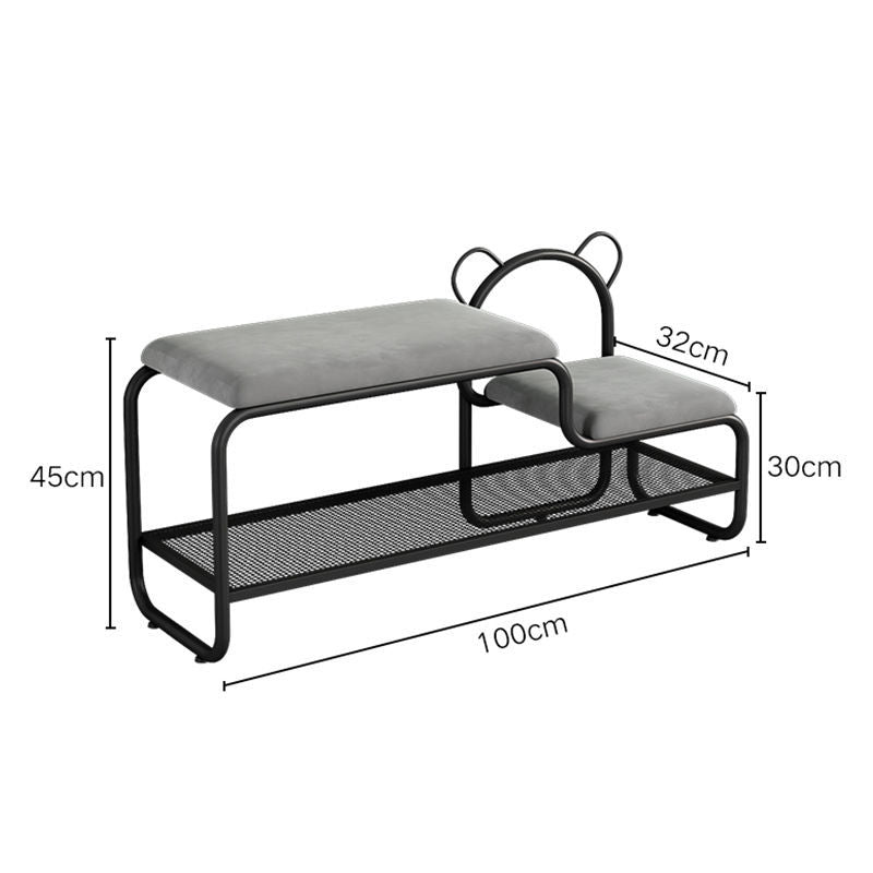 Bunor footstool with shoes shelf - SHAGHAF HOME