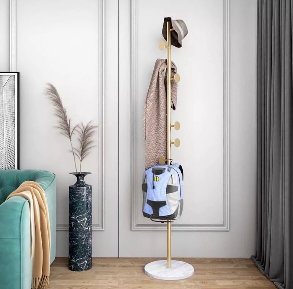 Clothes hanger with marble base - SHAGHAF HOME