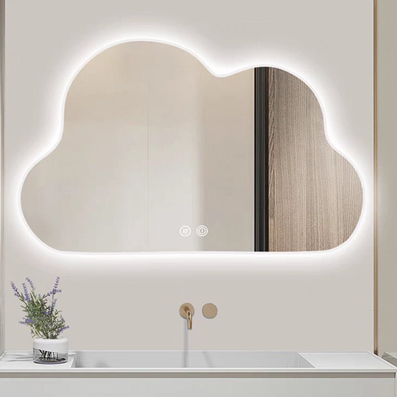 Cloud shape frameless backlit wall mirror - SHAGHAF HOME