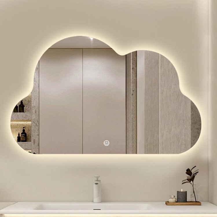 Cloud shape frameless backlit wall mirror - SHAGHAF HOME