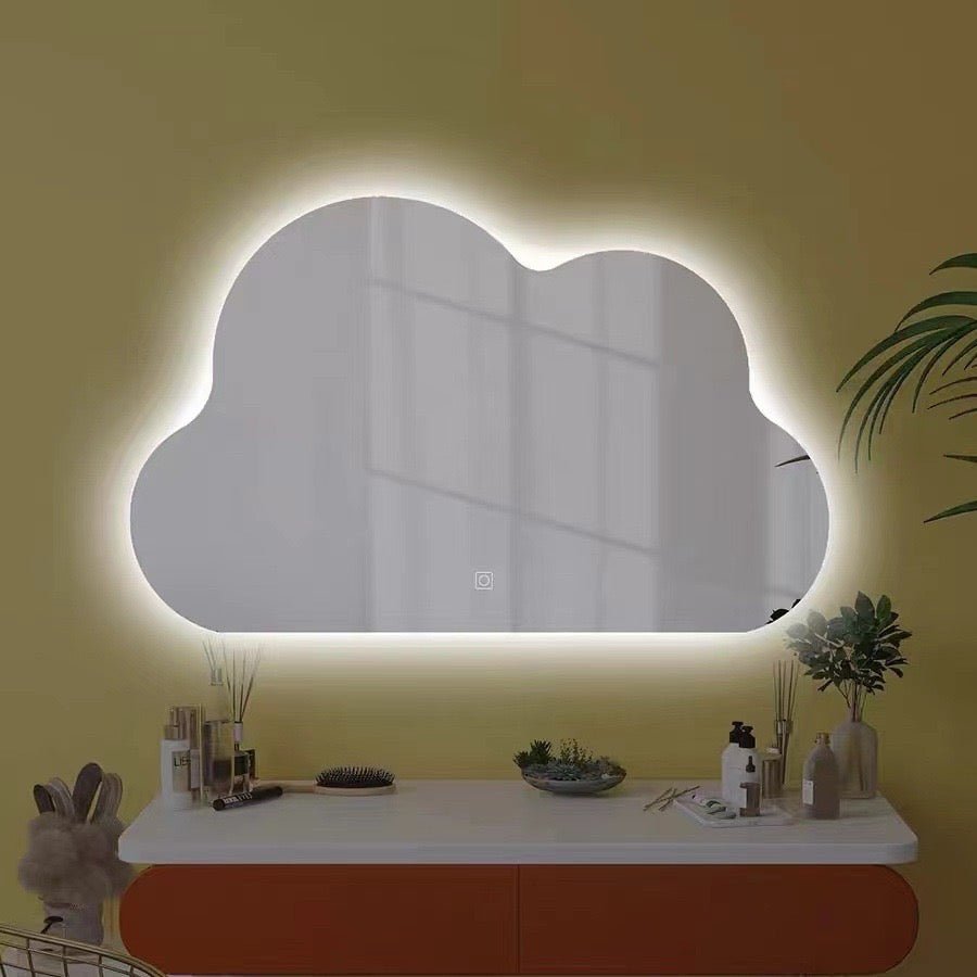 Cloud shape frameless backlit wall mirror - SHAGHAF HOME