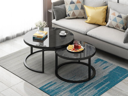 Cornoro marble coffee table set - SHAGHAF HOME