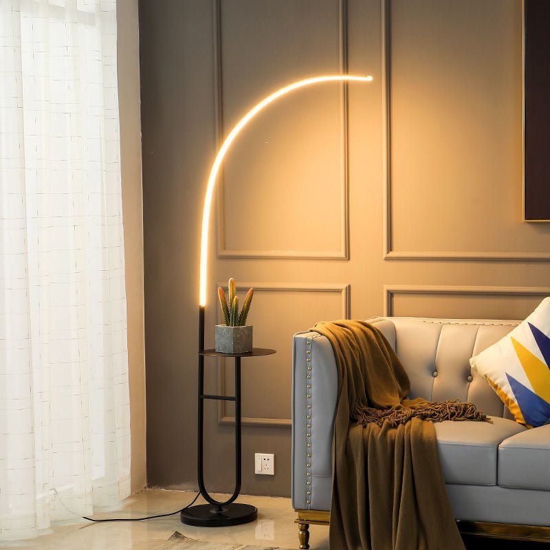 Curve marble table floor lamp - SHAGHAF HOME