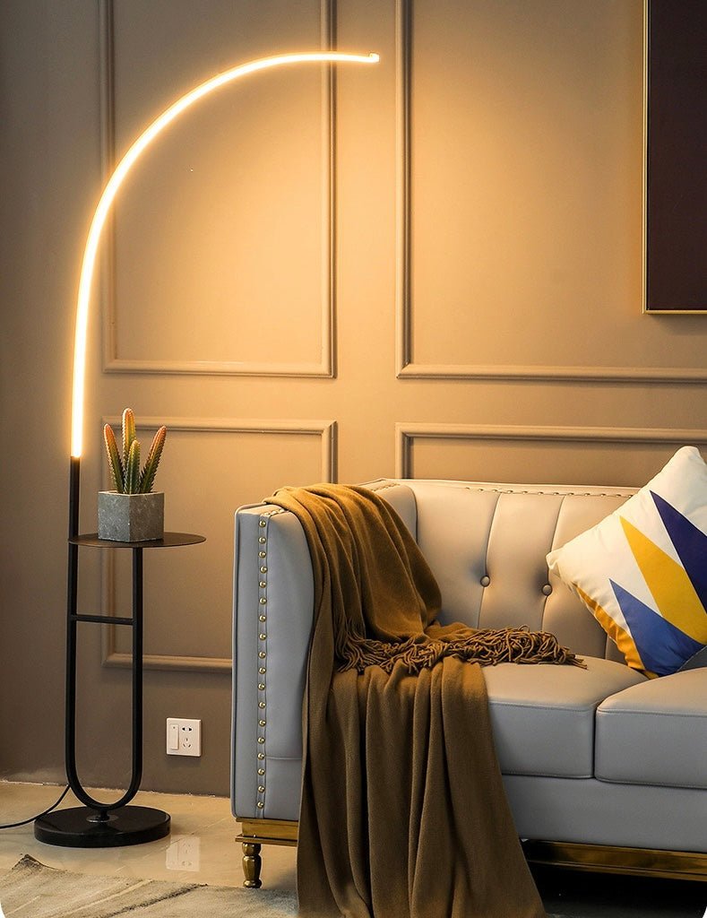 Curve marble table floor lamp - SHAGHAF HOME