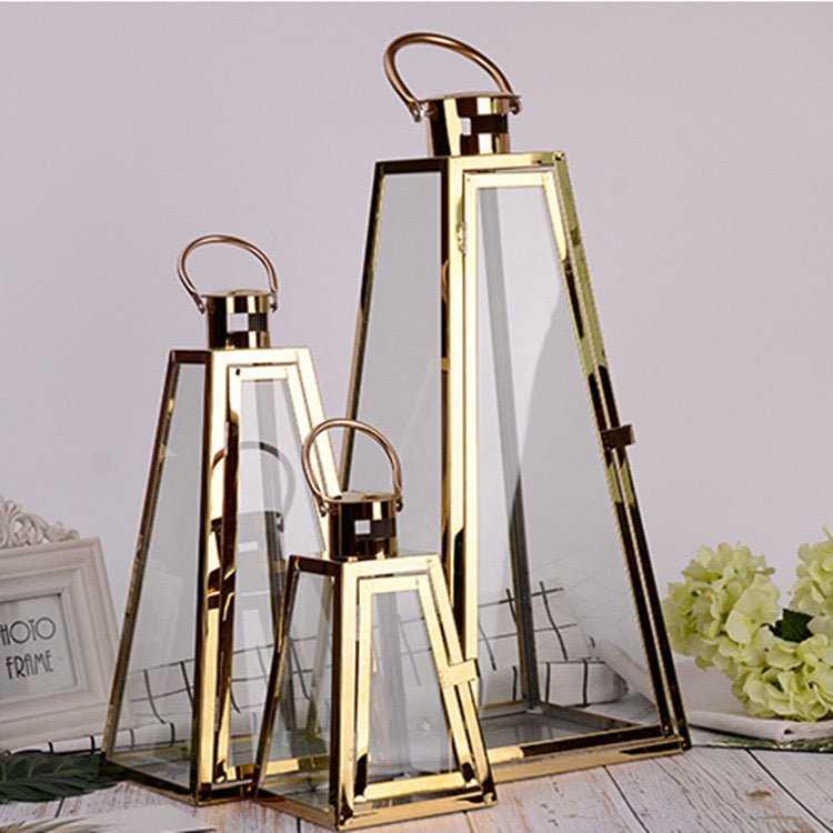 Decoration lanterns set gold - SHAGHAF HOME