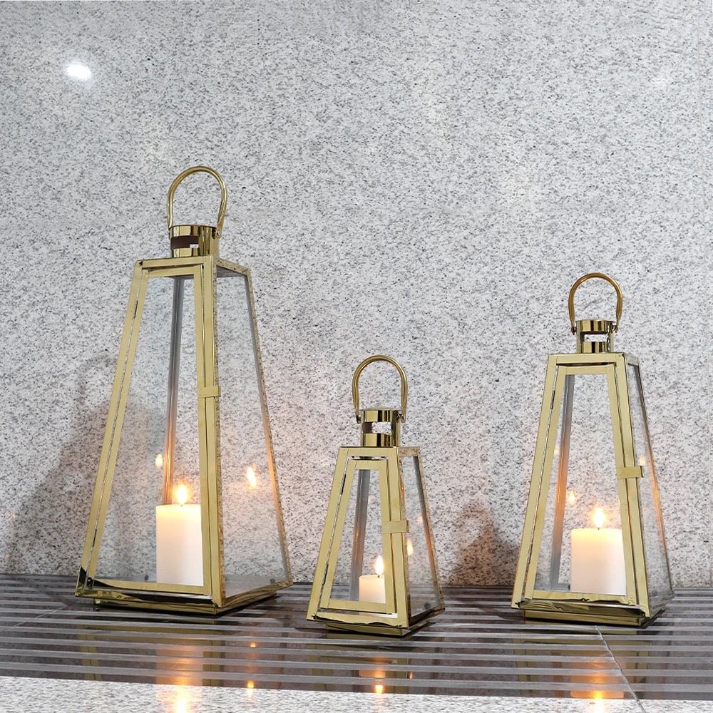Decoration lanterns set gold - SHAGHAF HOME