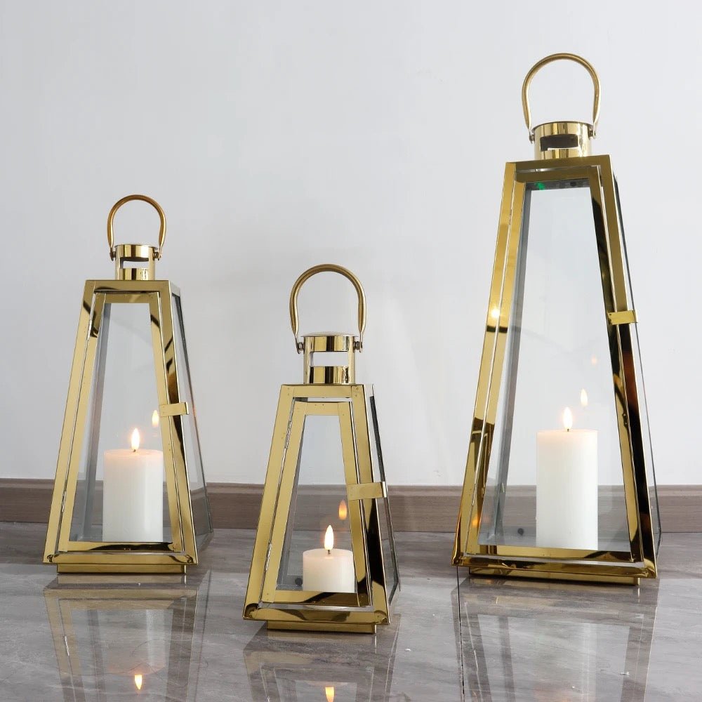 Decoration lanterns set gold - SHAGHAF HOME