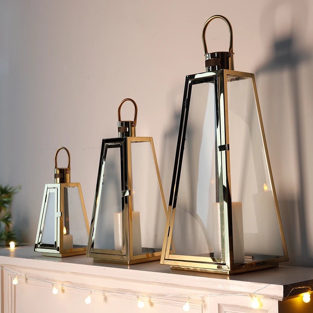 Decoration lanterns set gold - SHAGHAF HOME