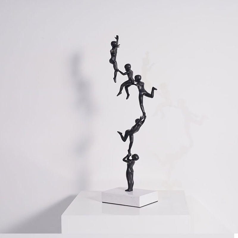 Decorative accent abstract metal sculpture ( TEAM POWER ) - SHAGHAF HOME
