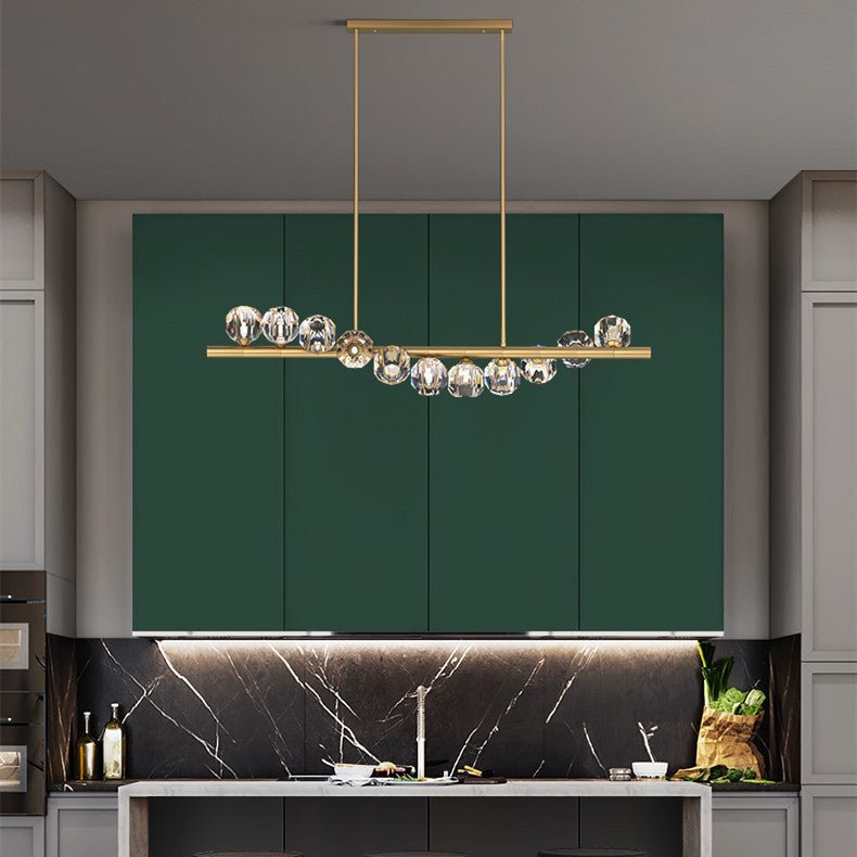 Diamond line dining chandelier - SHAGHAF HOME