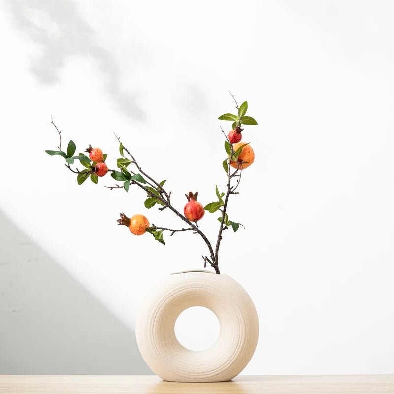 Donut Circle Ceramic Vase - SHAGHAF HOME