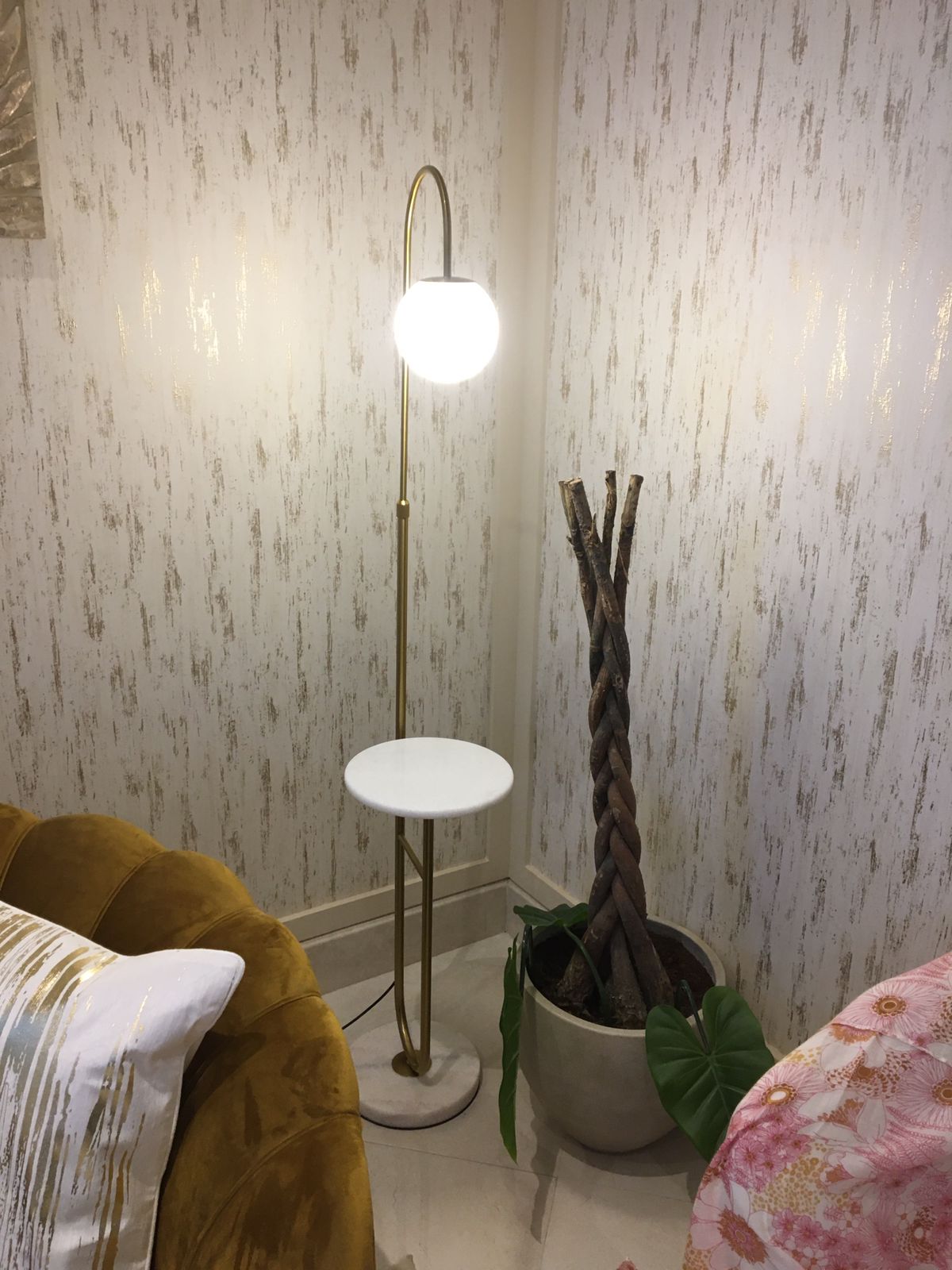 Double Marble floor lamp - SHAGHAF HOME