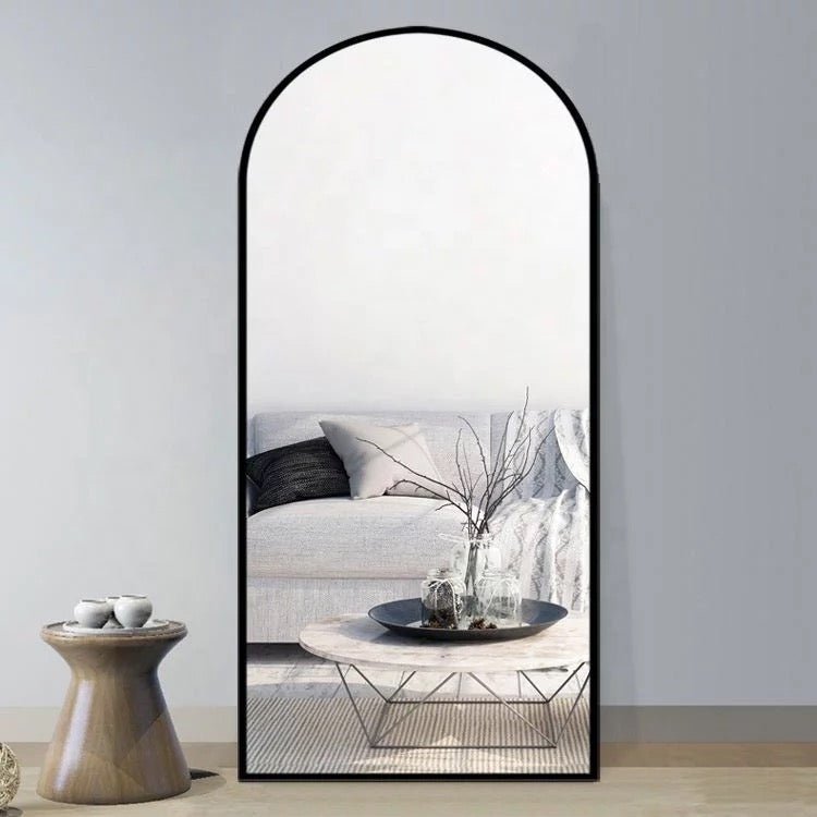 FULL LENGHT HALF MOON ARCH MIRROR (BLACK) - SHAGHAF HOME