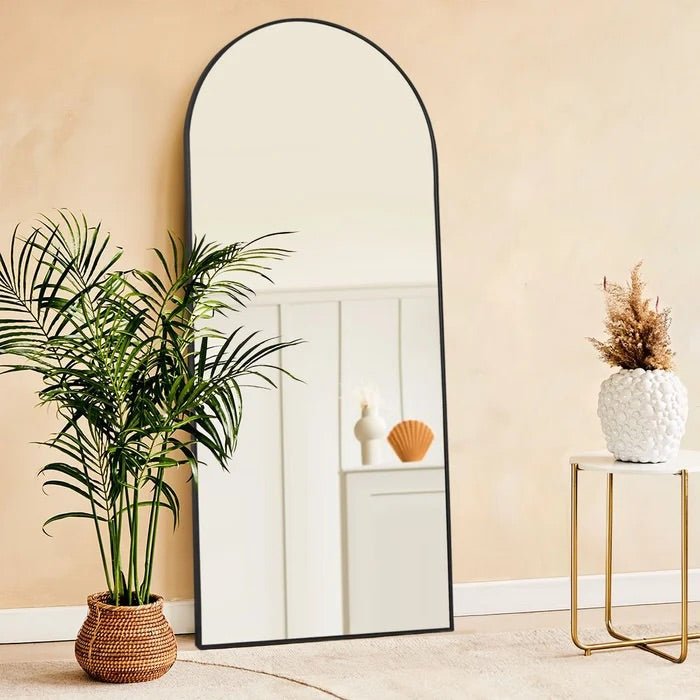 FULL LENGHT HALF MOON ARCH MIRROR (BLACK) - SHAGHAF HOME