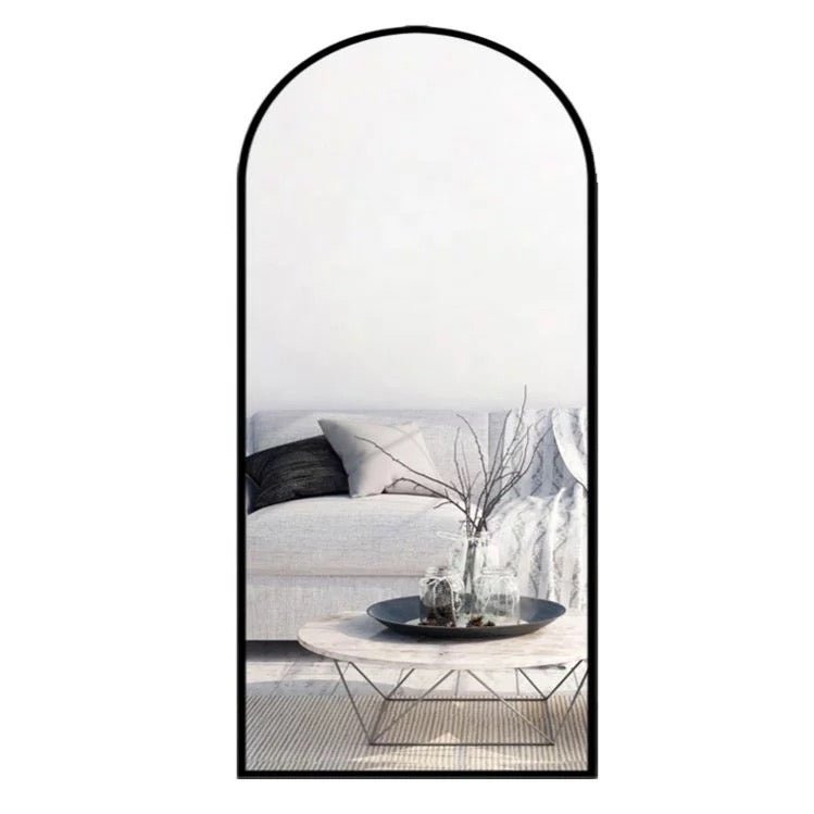 FULL LENGHT HALF MOON ARCH MIRROR (BLACK) - SHAGHAF HOME