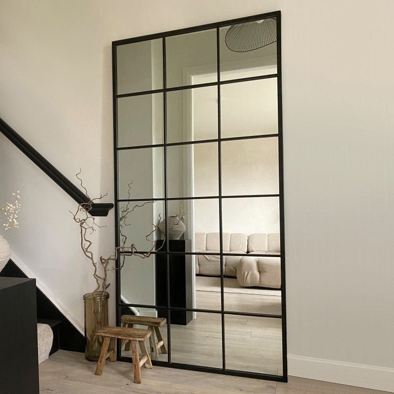 full length Rectangular window shop wall and floor mirror (180x90 CM) - SHAGHAF HOME