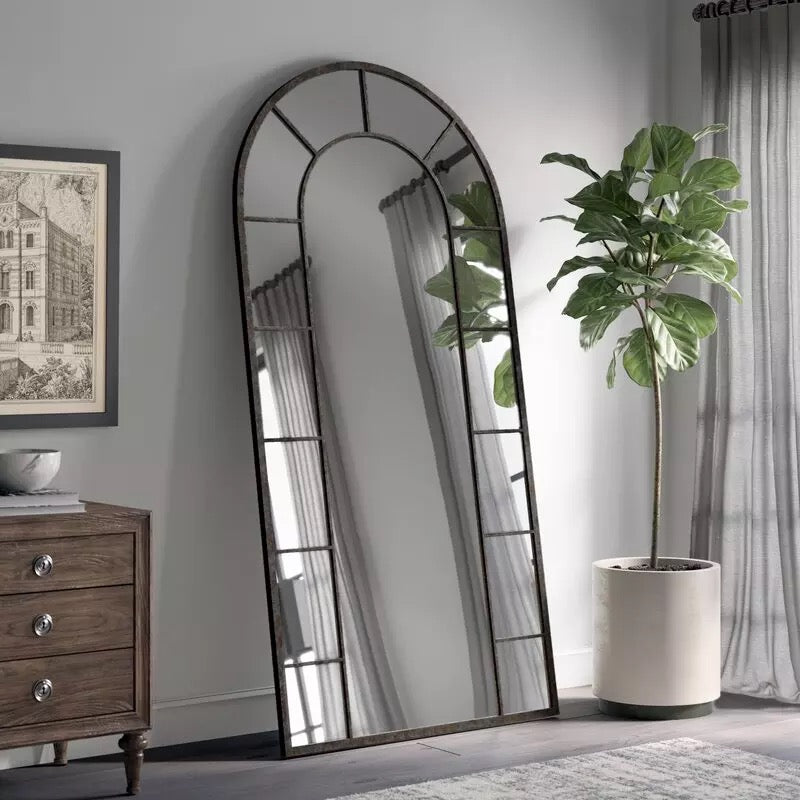 Full length Window arch Mirror (BLACK) - SHAGHAF HOME