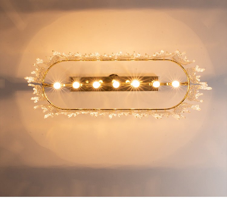 Icicle Shaped Glass Island Chandelier Lights Modern Living Room Hanging Pendant Lights - SHAGHAF HOME