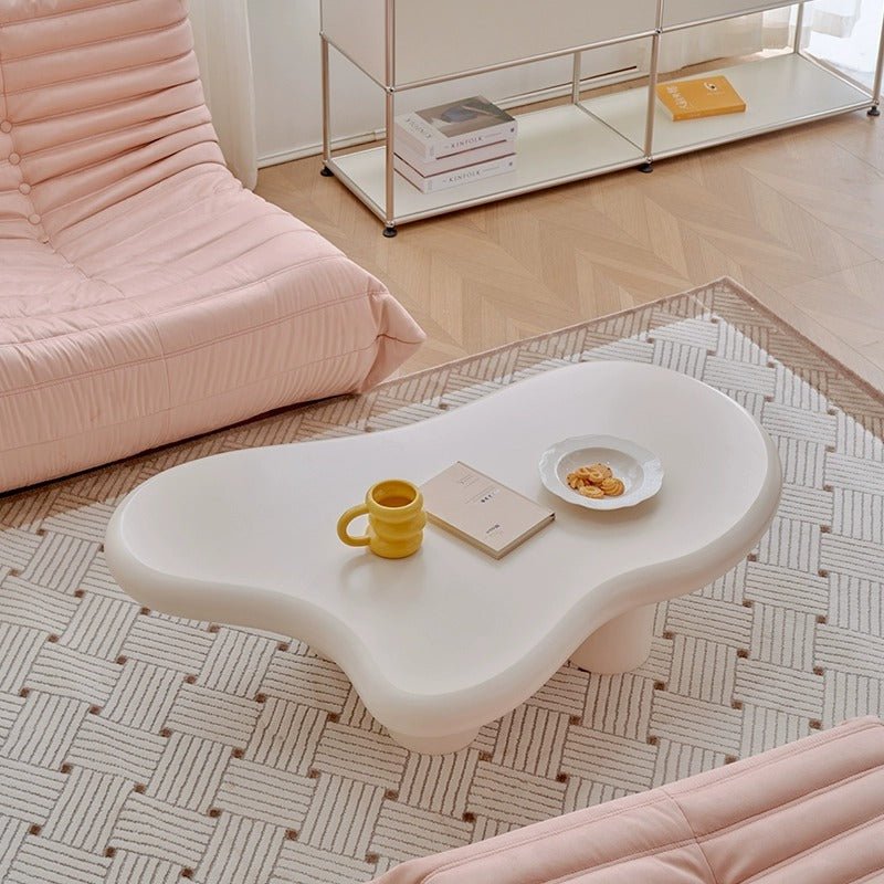 Irregular shape Curved Low Side Table - SHAGHAF HOME