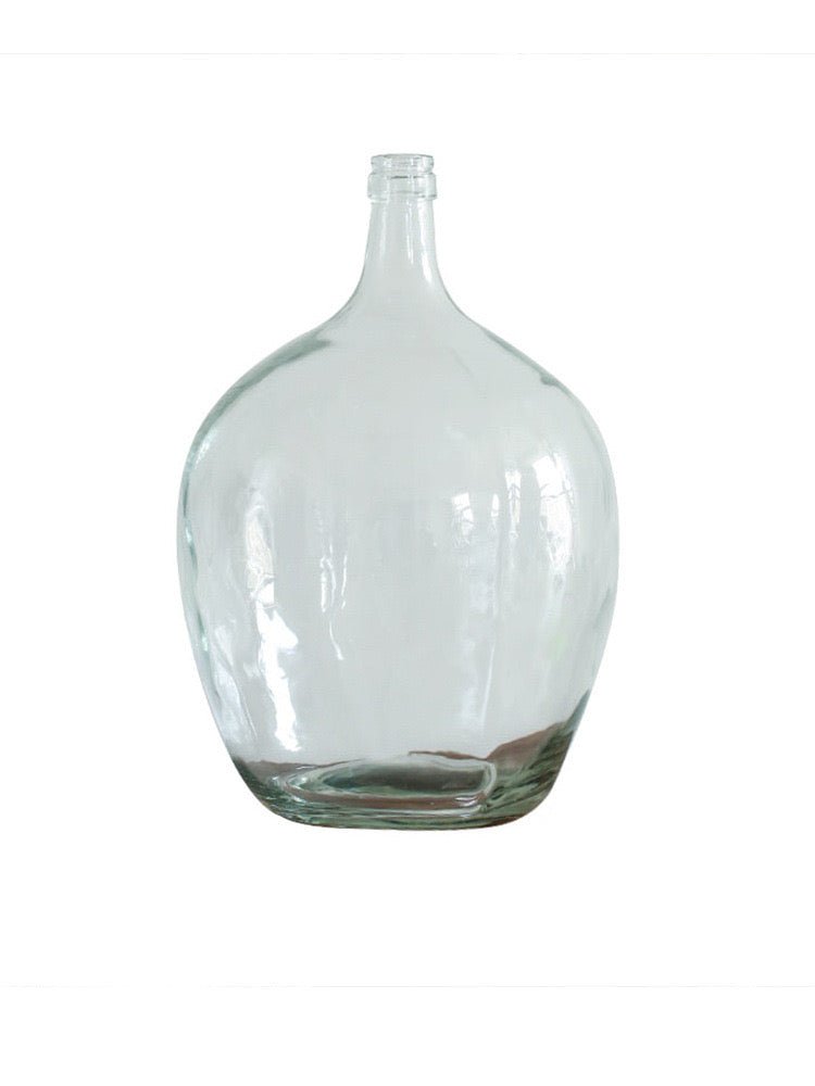 Large Clear Glass Floor Vase - SHAGHAF HOME