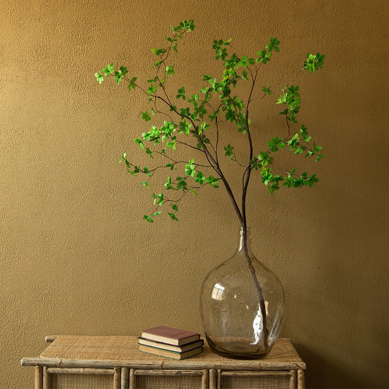 Large Clear Glass Floor Vase - SHAGHAF HOME