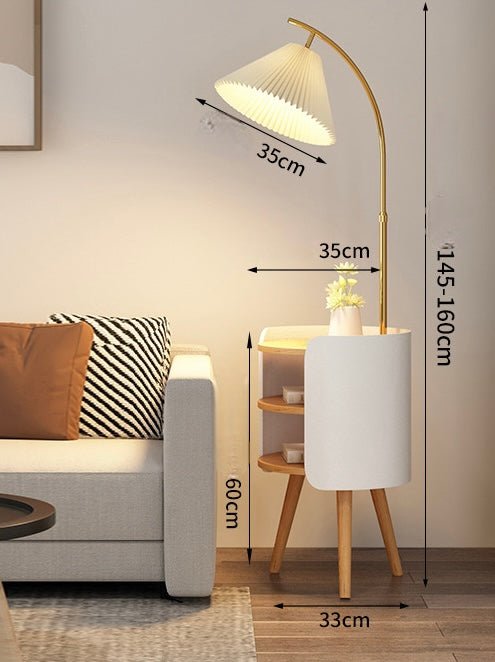 LETHOS side table with floor lamp - SHAGHAF HOME