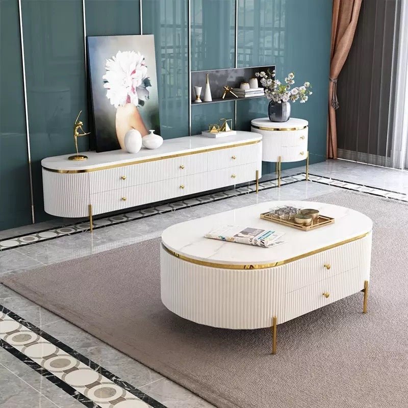Lin marble coffee table - SHAGHAF HOME