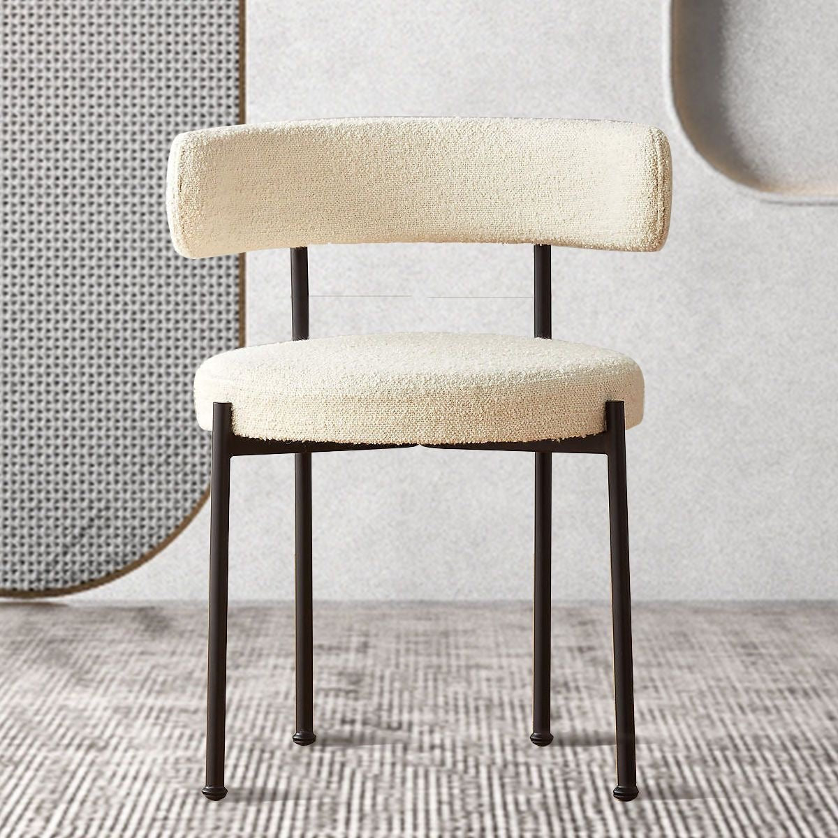 Liza Boucle Dining Chair - SHAGHAF HOME