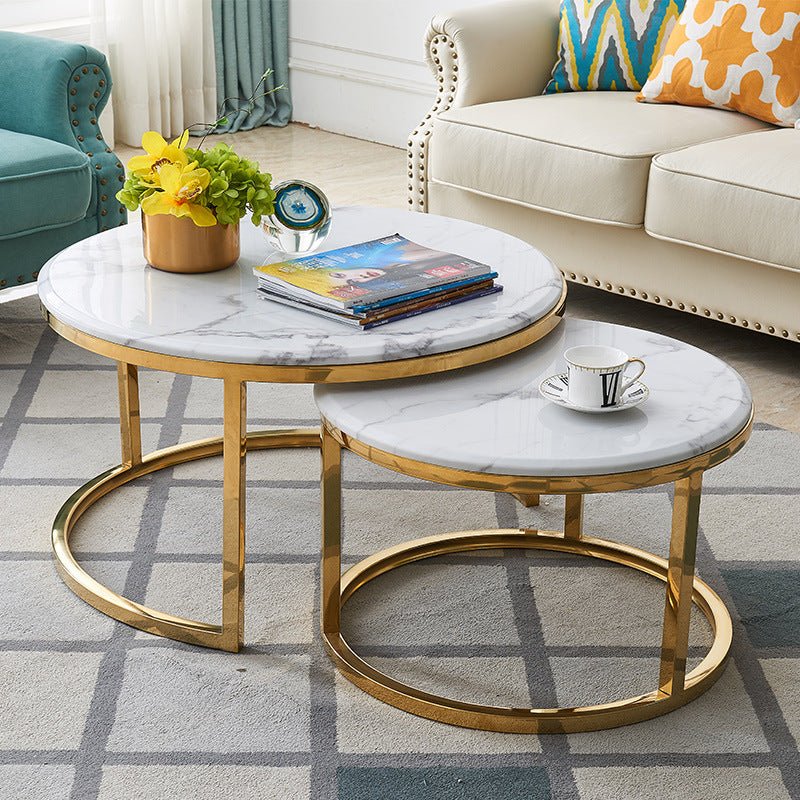 Marble coffee table set - SHAGHAF HOME