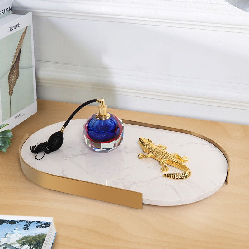 Marble oval tray - SHAGHAF HOME