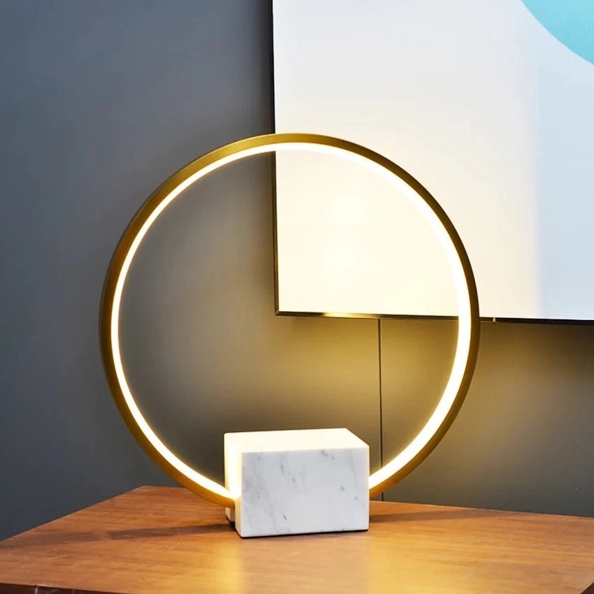 Marble ring Table lamp - SHAGHAF HOME