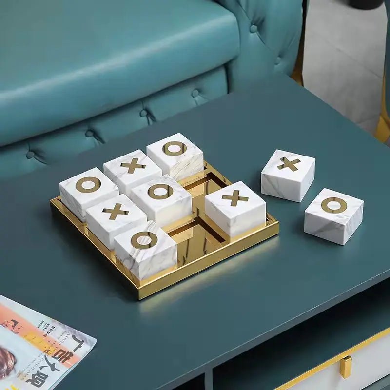 Marble Tic Tac Toe Game - SHAGHAF HOME