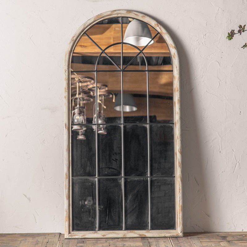 Med Century original wood arch Mirror - SHAGHAF HOME