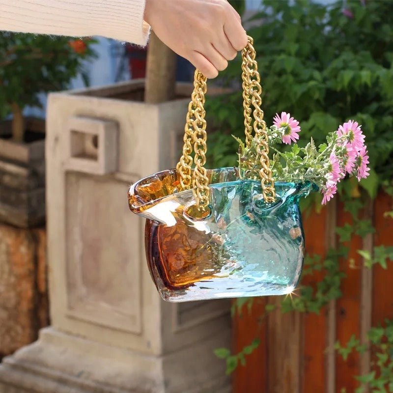 MILTA glass bag shape vase - SHAGHAF HOME