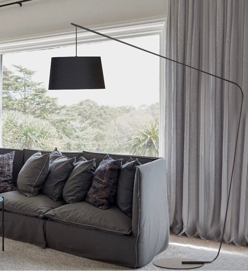 Minimalist Large black corner floor lamp - SHAGHAF HOME