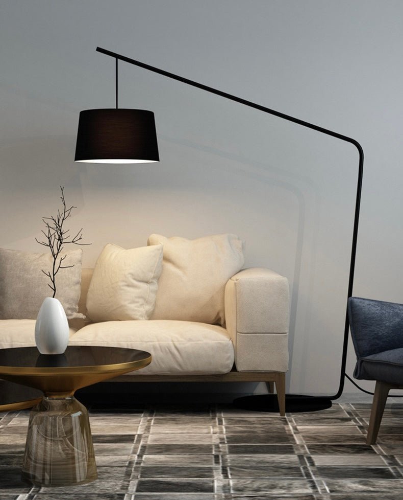 Minimalist Large black corner floor lamp - SHAGHAF HOME