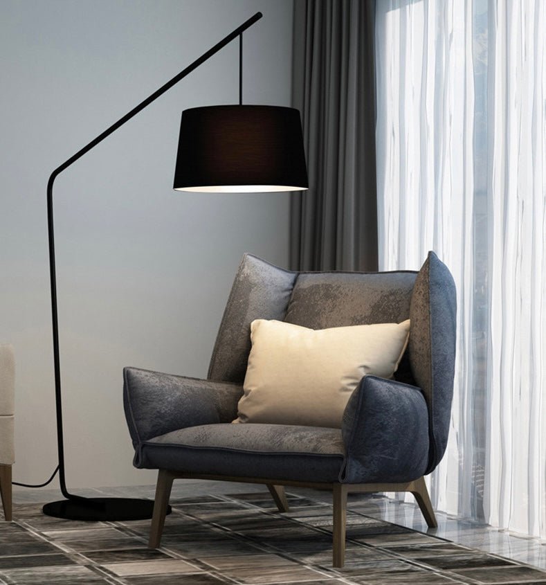 Minimalist Large black corner floor lamp - SHAGHAF HOME