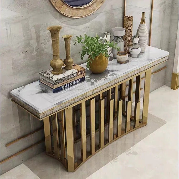 Minimalist Marble console table - SHAGHAF HOME