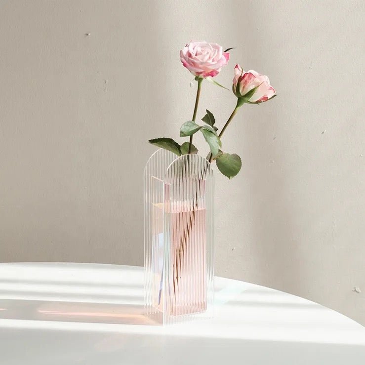 Modern acrylic transparent vases SET ( 2 vases ) - SHAGHAF HOME