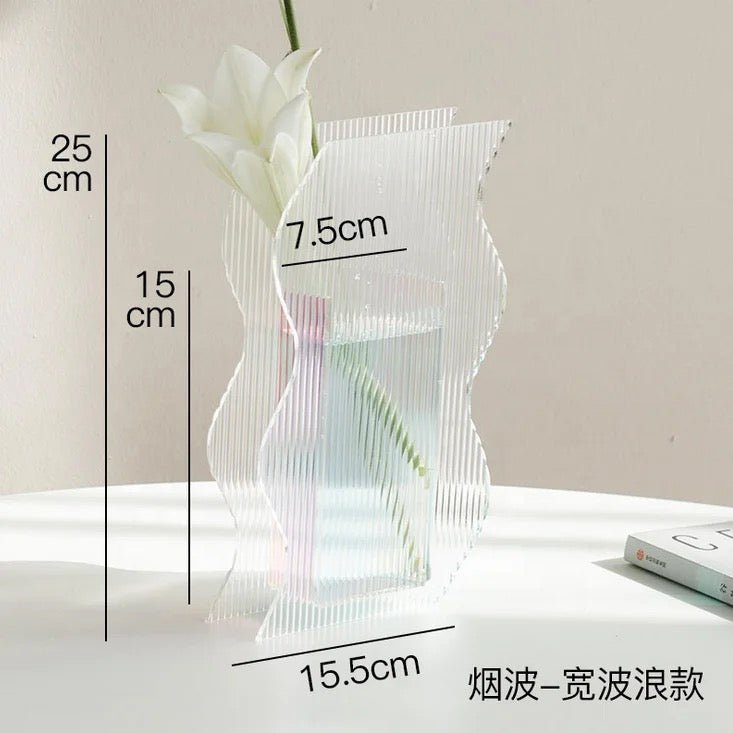 Modern acrylic transparent vases SET ( 2 vases ) - SHAGHAF HOME