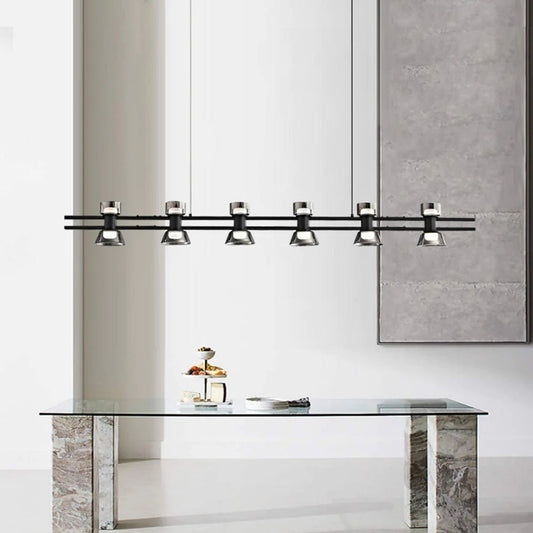 Nordic modern minimalist light luxury bar LED strip lamp kitchen island table Light fixture - SHAGHAF HOME