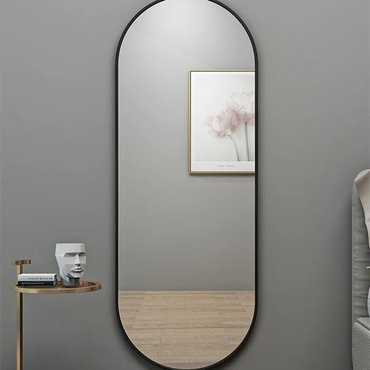 Oval wall mirror (BLACK) - SHAGHAF HOME