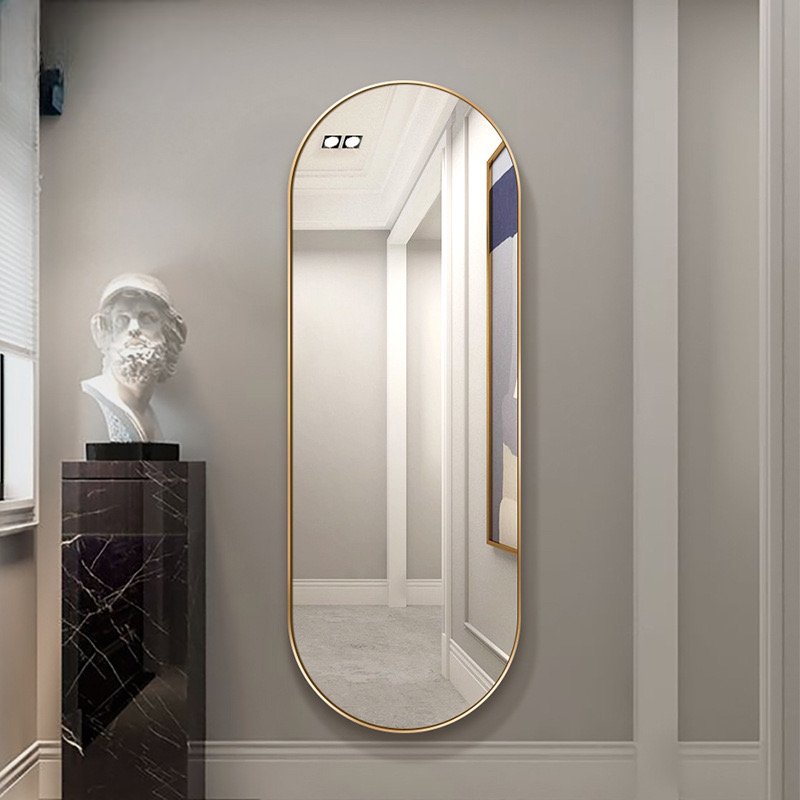 Oval wall Mirror (GOLD) - SHAGHAF HOME