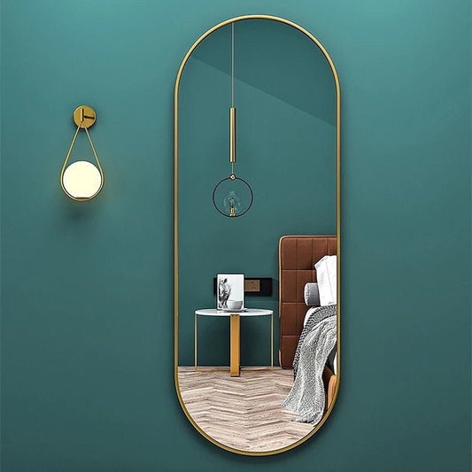 Oval wall Mirror (GOLD) - SHAGHAF HOME