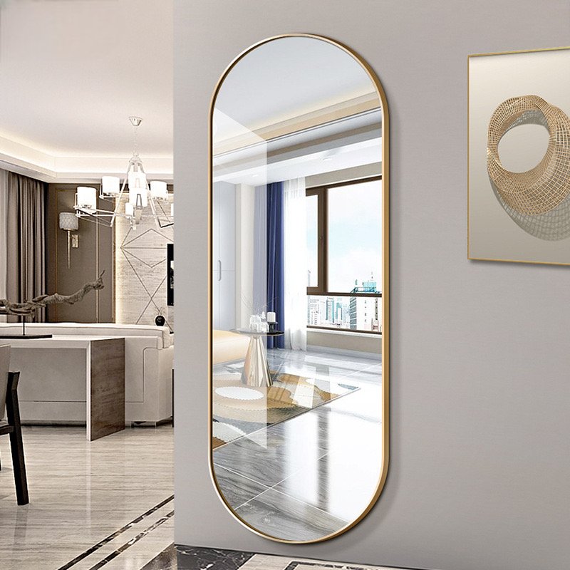 Oval wall Mirror (GOLD) - SHAGHAF HOME